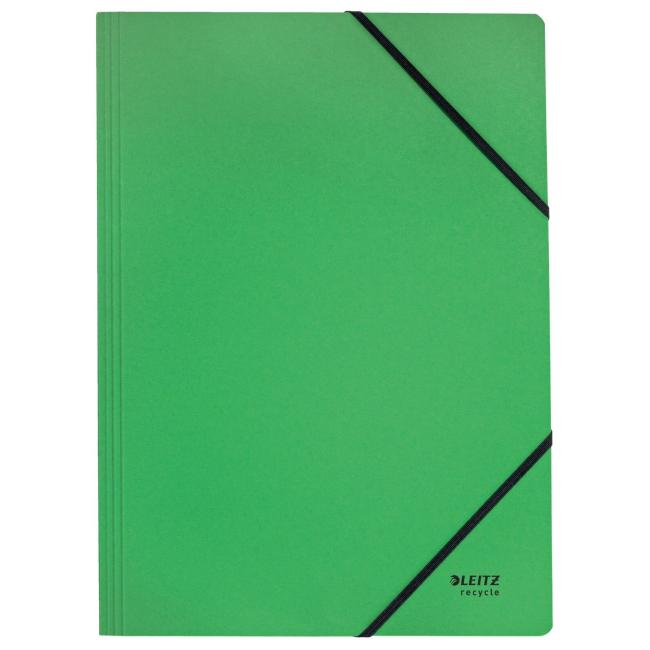 Kartonový obal s gumičkou Leitz Recycle zelený