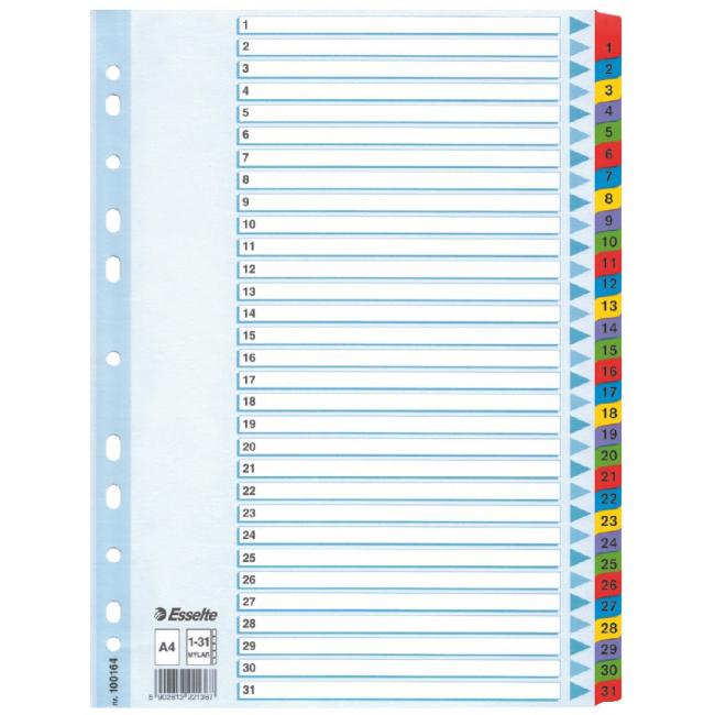 [ES100164] Kartonový rozřazovač Esselte Mylar 1-31