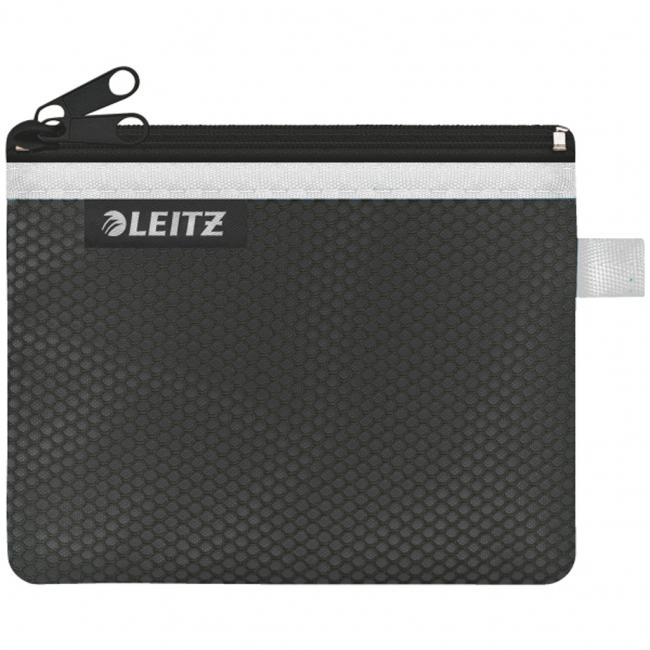 Textilní obal se zipem dvojitý Leitz WOW malý černý