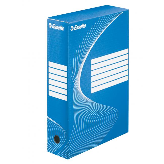 [ES128411] Archivní box Esselte 80mm modrý/bílý