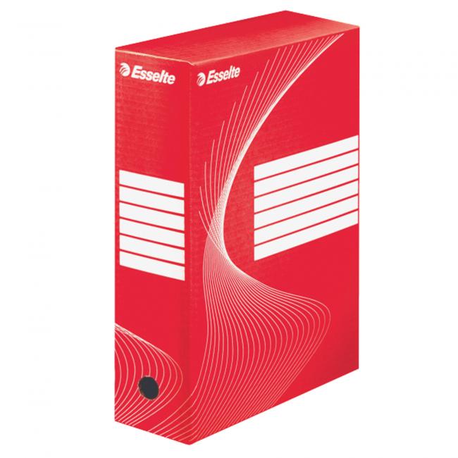 [ES128422] Archivní box Esselte 100mm červený/bílý