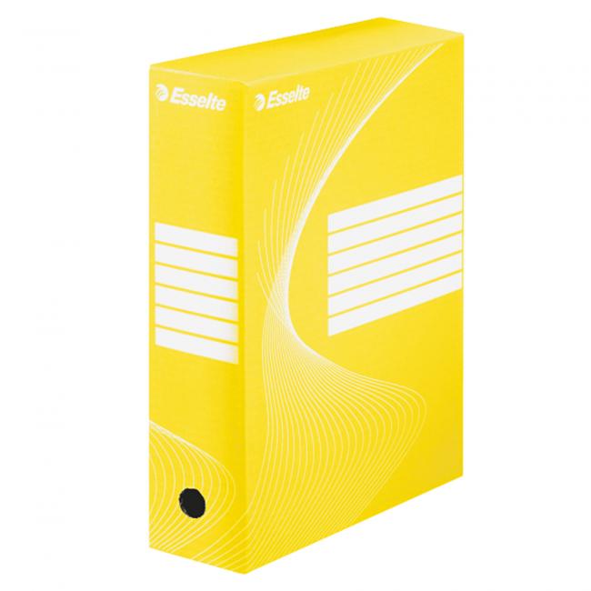 Archivní box Esselte 100mm žlutý/bílý
