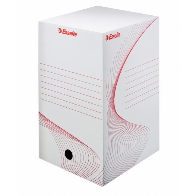 [ES128701] Archivní box Esselte 200mm bílý/červený