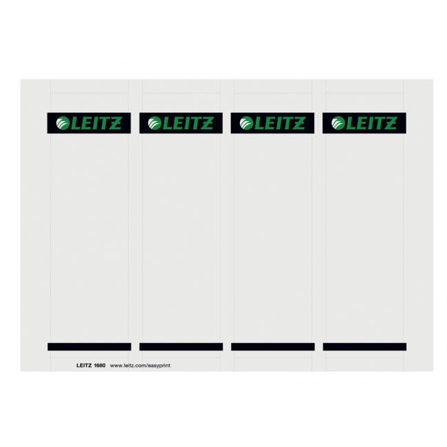 [ES168085] Zádové štítky potiskovatelné pro pořadače Leitz 180° šířka zad 80 mm
