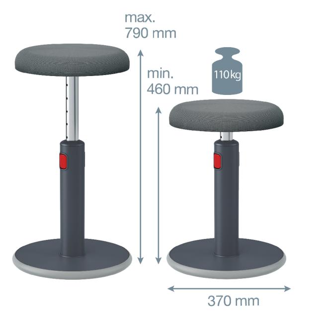 Ergonomická balanční židle Leitz Cosy Ergo sametově šedá