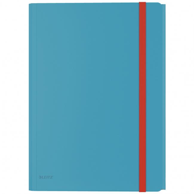 Plastový obal s gumičkou Leitz Cosy hebký s vnitřní kapsou klidný modrý