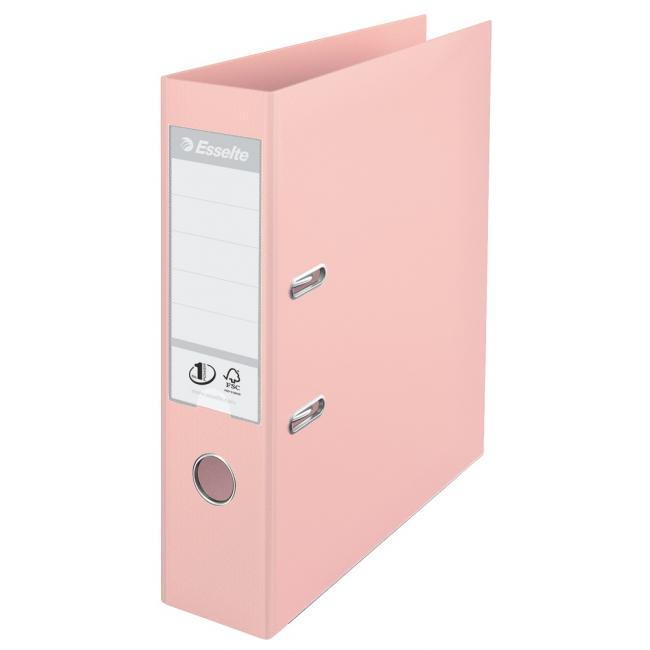 Pořadač pákový Esselte No.1 celoplastový 7,5cm Solea broskvový