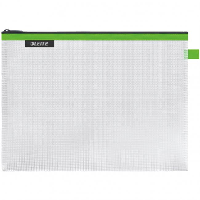Plastový obal se zipem Leitz WOW velký zelený
