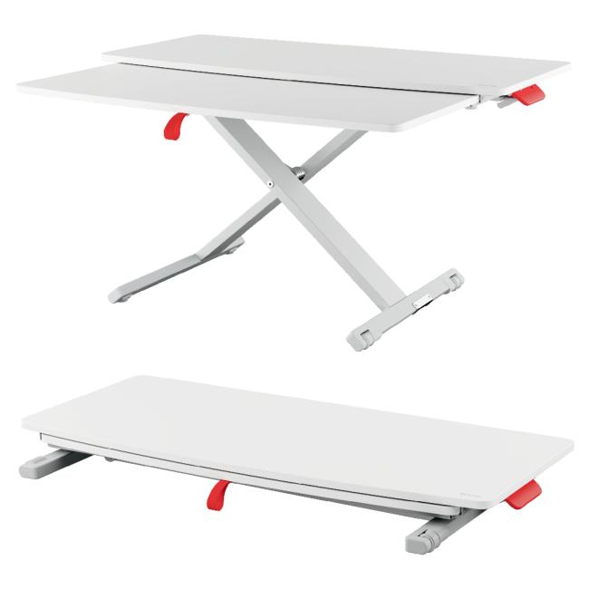 [ES320085] Konvertor stolu Leitz Cosy Ergo pro práci vestoje s výsuvnou přihrádkou na klávesnici šedý