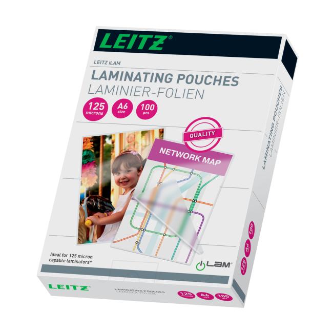 [ES338060] Laminovací fólie Leitz iLAM A6, 125 mic, 100 ks