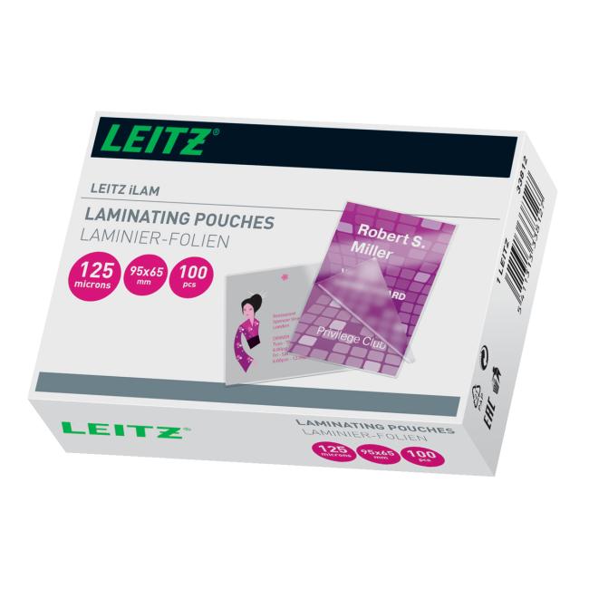 Laminovací fólie Leitz iLAM 95 x 65 mm, 125 mic, 100 ks