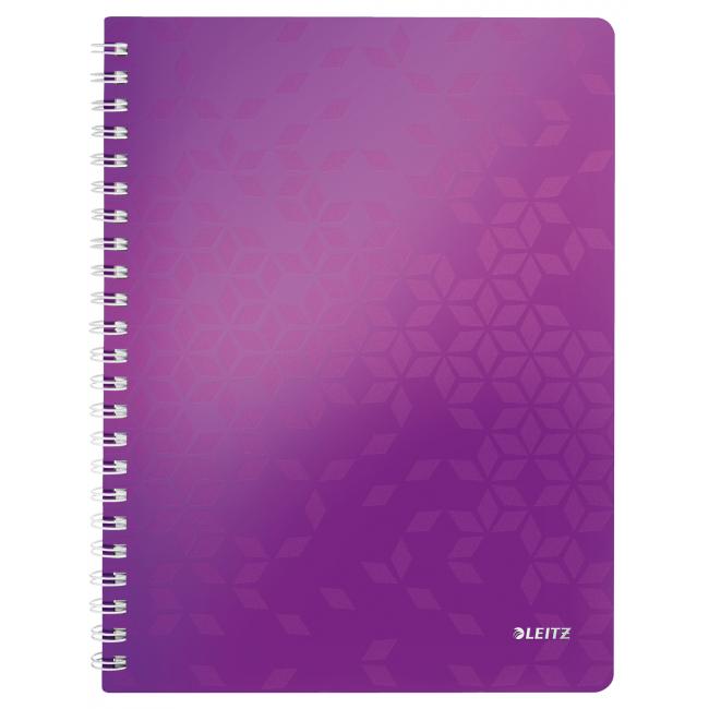 Blok poznámkový linkovaný Leitz WOW A4 purpurový