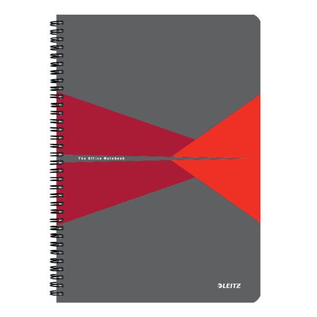 [ES481025] Blok Leitz Office Card A4 90 listů linkovaný červený
