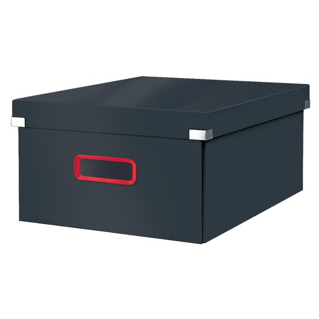 [ES490089] Velká krabice Click & Store A3 Leitz Cosy sametová šedá