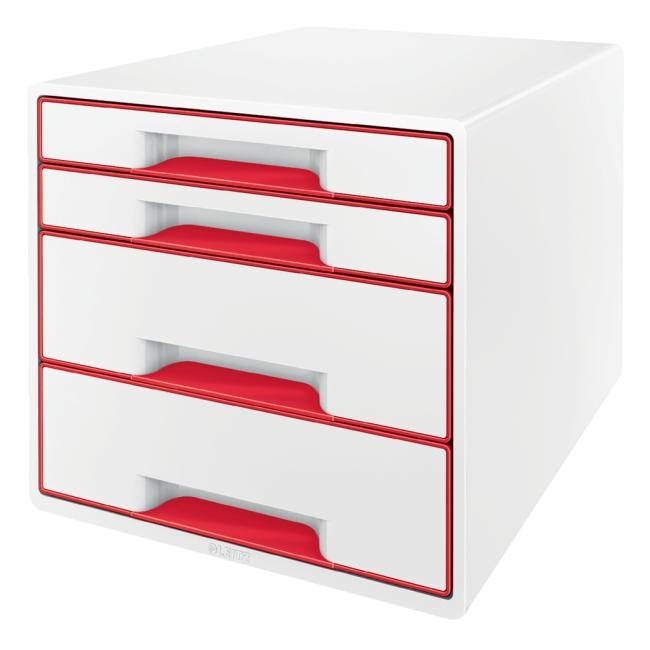 [ES521326] Zásuvkový box Leitz WOW se 4 zásuvkami červený