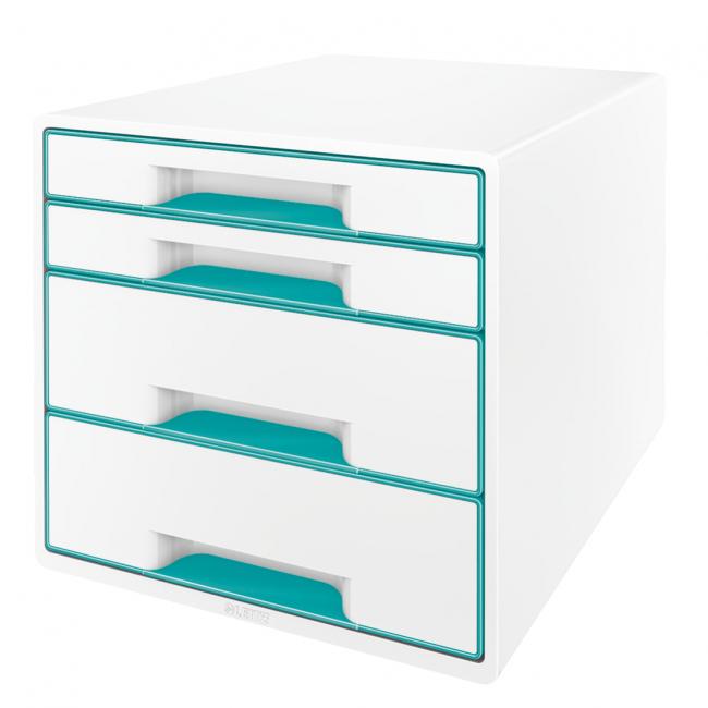[ES521351] Zásuvkový box Leitz WOW se 4 zásuvkami ledově modrý