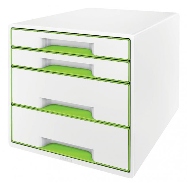[ES521364] Zásuvkový box Leitz WOW se 4 zásuvkami metalický zelený