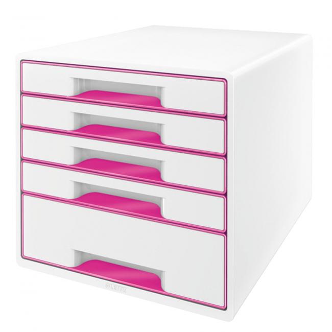 [ES521423] Zásuvkový box Leitz WOW s 5 zásuvkami metalický růžový