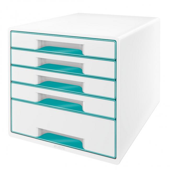 [ES521451] Zásuvkový box Leitz WOW s 5 zásuvkami ledově modrý