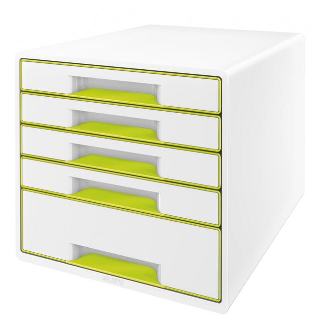 [ES521464] Zásuvkový box Leitz WOW s 5 zásuvkami metalický zelený