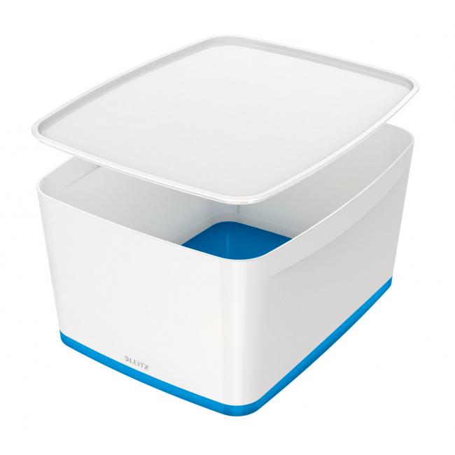 [ES521636] Úložný box s víkem Leitz MyBox, velikost L bílá/modrá