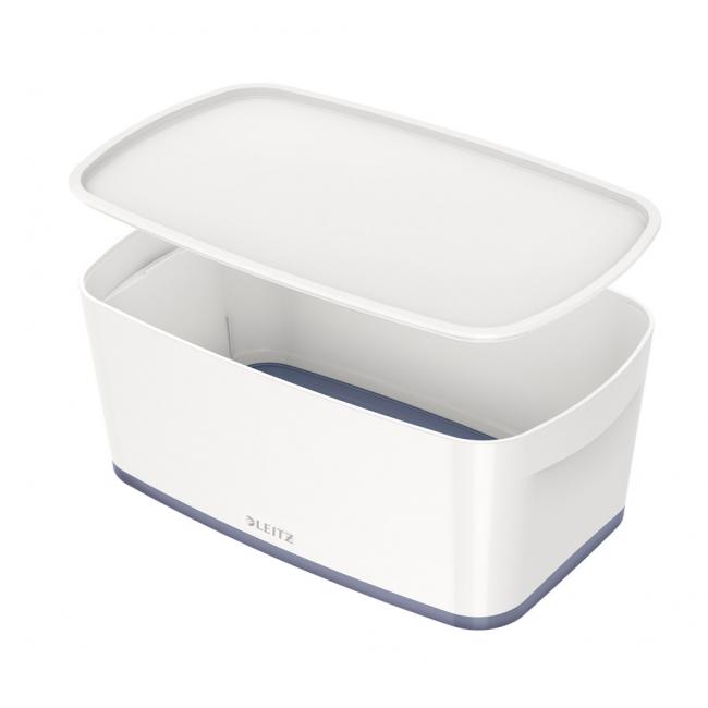 Úložný box s víkem Leitz MyBox, velikost S bílá/šedá