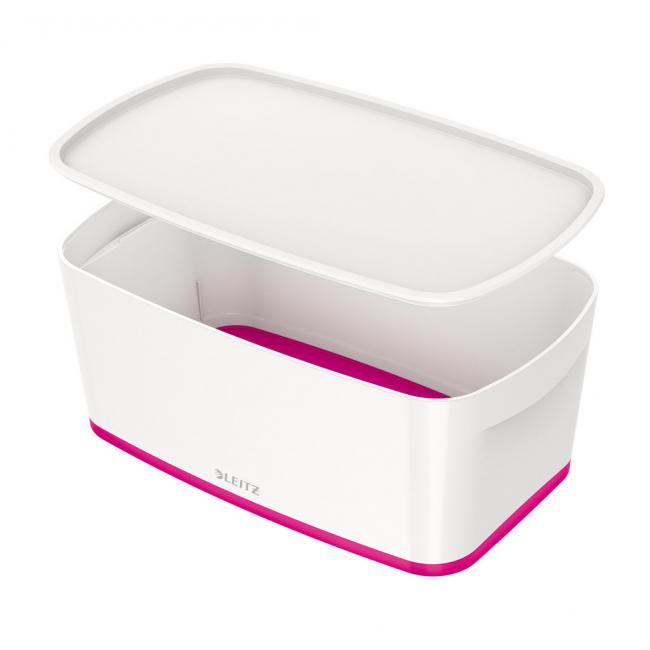 [ES522923] Úložný box s víkem Leitz MyBox, velikost S bílá/růžová