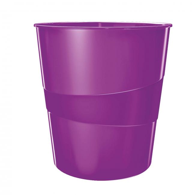 [ES527862] Koš plastový Leitz WOW 15 ℓ purpurový