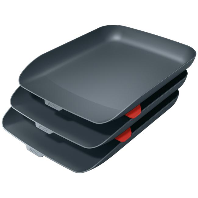 Odkladač Leitz Cosy sametový šedý 3ks