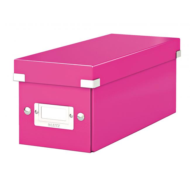 [ES604123] Box CD Click & Store růžový