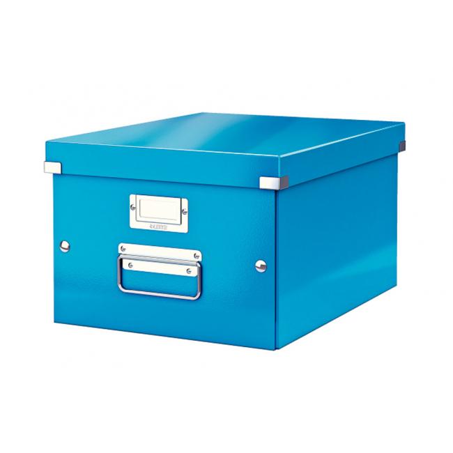 [ES604436] Střední krabice Click & Store metalická modrá