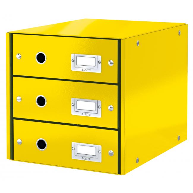 Zásuvkový box Leitz Click & Store 3 zásuvky žlutý