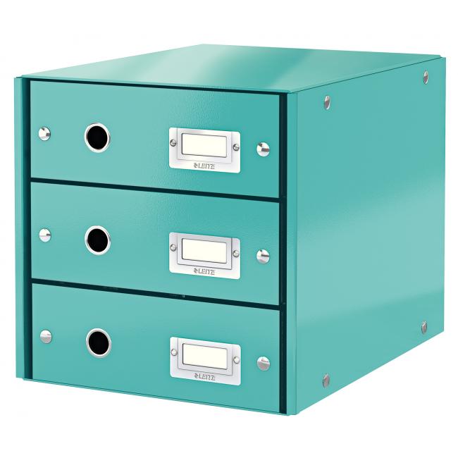 Zásuvkový box Leitz Click & Store 3 zásuvky ledově modrá