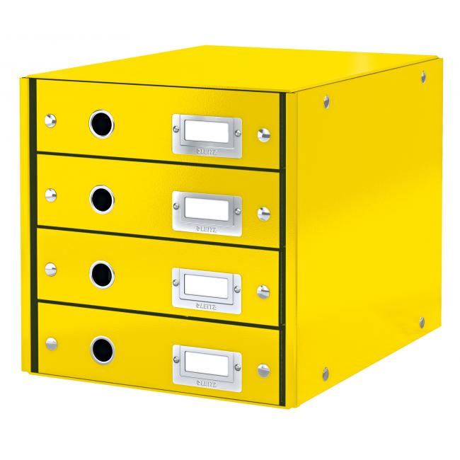 [ES604916] Zásuvkový box Leitz Click & Store 4 zásuvky žlutý