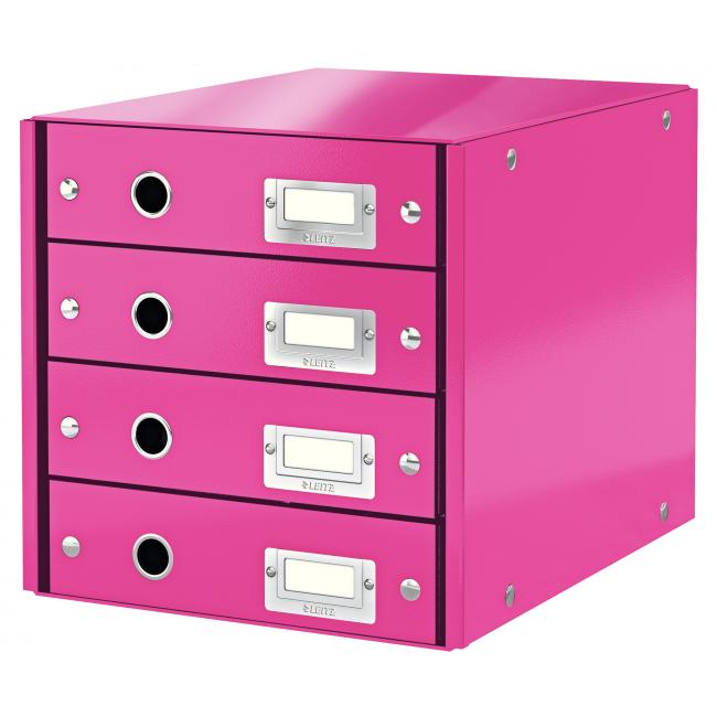 [ES604923] Zásuvkový box Leitz Click & Store 4 zásuvky růžový