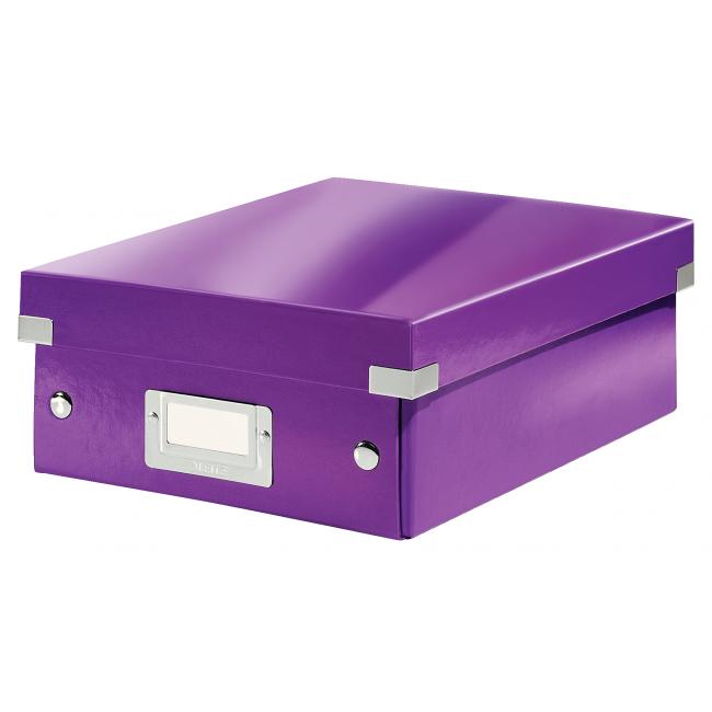 [ES605762] Malá organizační krabice Click & Store purpurová