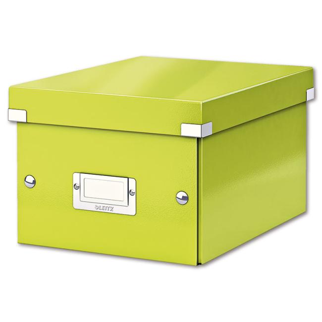 [ES605764] Malá organizační krabice Click & Store metalická zelená