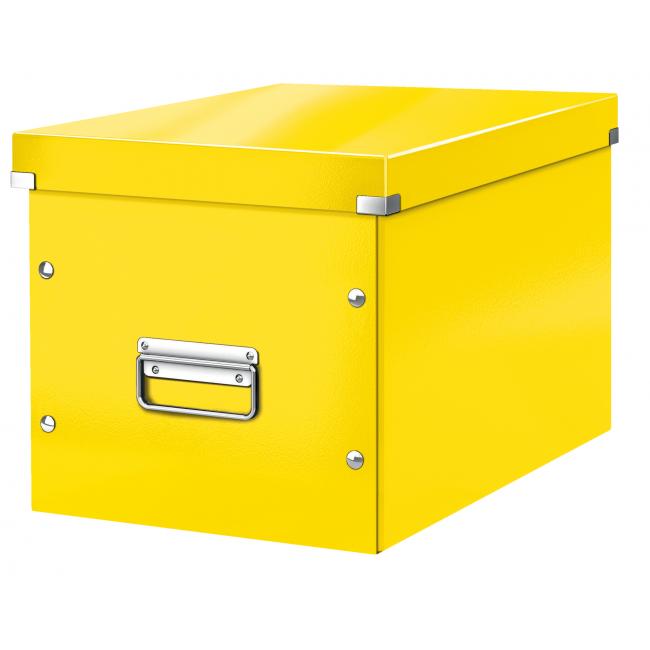 [ES610816] Čtvercová krabice Click & Store A4 žlutá