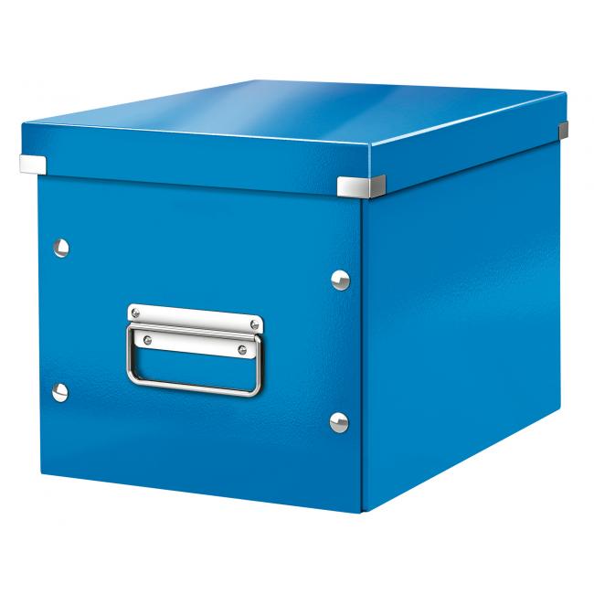 [ES610936] Čtvercová krabice A5 (M) Click & Store metalická modrá