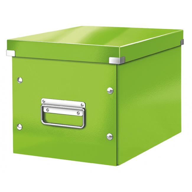 [ES610964] Čtvercová krabice A5 (M) Click & Store metalická zelená