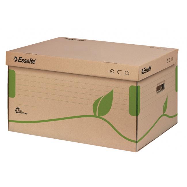 [ES623918] Archivní krabice s víkem Esselte ECO hnědá 345x242x439 mm
