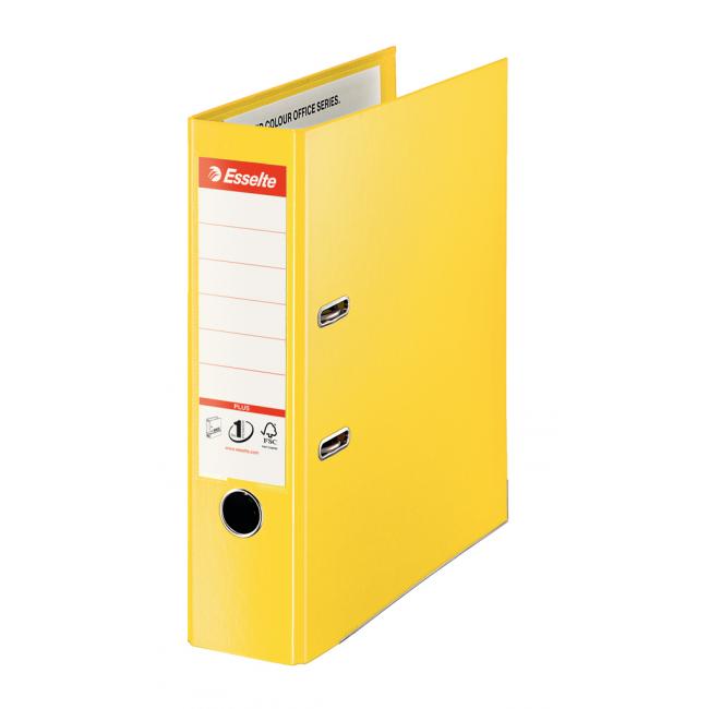 [ES624076] Pořadač pákový Esselte celoplastový A4 MAXI 8cm žlutý
