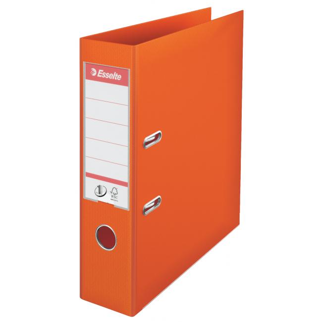 [ES811340] Pořadač pákový Esselte No.1 celoplastový 7,5cm oranžový