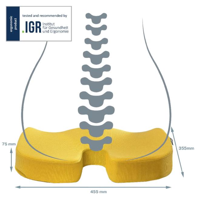 [ES840019] Polštář k sezení Leitz Cosy Ergo teplý žlutý