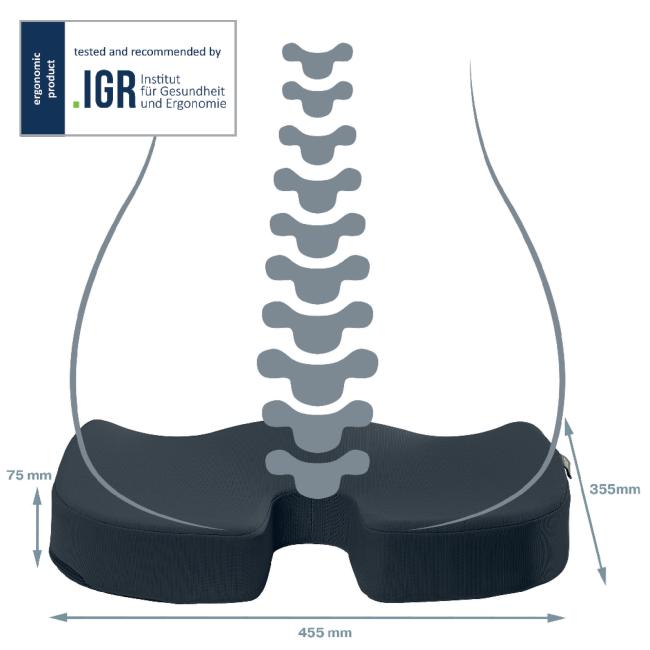 [ES840089] Polštář na sezení Leitz Cosy Ergo sametově šedý