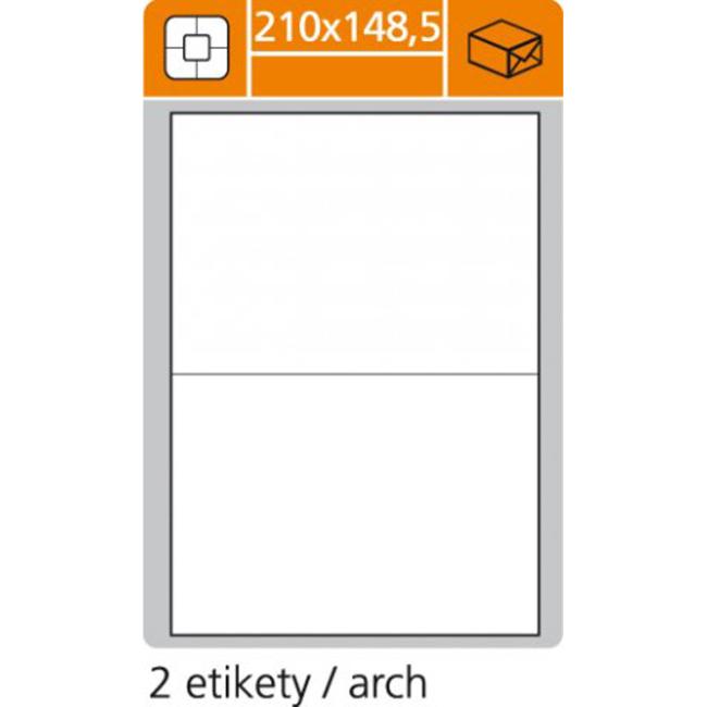 Etikety TISK univerzální 210x148,5mm A4 100 listů