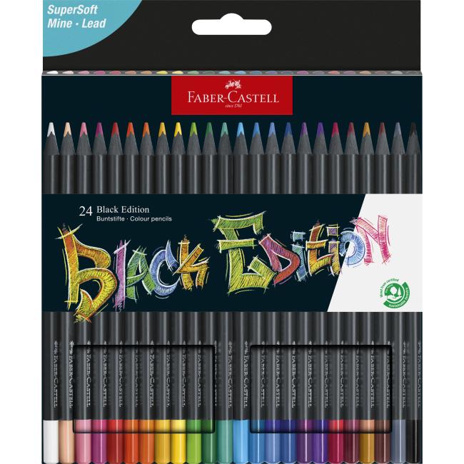 Barvičky Faber Castell Black Edition, 24 ks