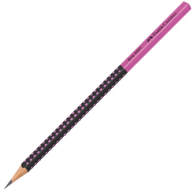 Tužka Grip 2001/HB Two Tone černá/růžová 12ks