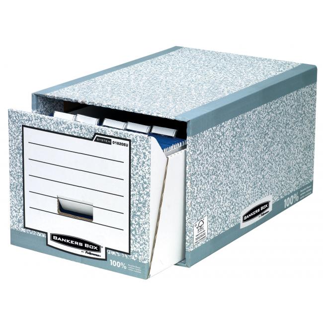[FE018200] Zásuvkový archiv Fellowes BANKERS BOX šedý/bílý