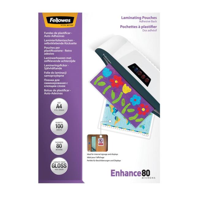 Laminovací fólie Fellowes A4 80 mic. adhezivní